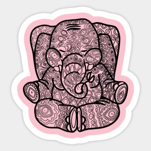 Indian elephant, decorative drawing Sticker